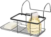 InterDesign Everett Metal Over The Side Bathtub Caddy Basket for Master, Guest, Kid's Bathroom, 12.08" x 10.2" x 6.64", Bath
