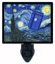Vincent Van Gogh Decorative Photo Night Light, Dr. Who Starry Night, Fantasy