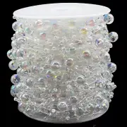 99 Feet Christmas Tree Beaded Garland Strand 3-8Mm Artificial Pearls String Bead