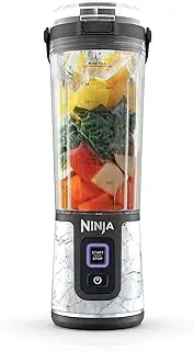 [NINJA] Blast Portable Blender, Cordless, 18oz. Vessel, Personal Blender for Shakes & Smoothies, BPA Free, Leakproof Lid & Sip Spout, USB-C Rechargeable, Dishwasher Safe Parts, Marble White, BC152MW