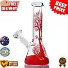 Red Tree 11" Glass Water Pipe Tobacco Pipe Smoking Hookah Bowl Thick AUS Gift