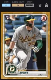 Topps Bunt Bowman Seth Brown Gold Super Rare Rookie (DIGITAL CARD)