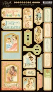 Graphic 45 Little Darlings Chipboard Die-cuts #2 New! Adorable!