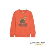 GIORDANO 童裝塗鴉印花長袖T恤 - 41 辣椒紅橙