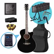 Artist LSPSCEQ Black Beginner Acoustic Electric Guitar Ultimate Pack