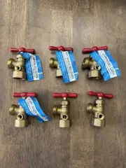 (6 PACK) Dial 92515 Brass Sill Cock 3/4" GHT Female to 3/4" GHT Male w/ 1/8" FPT