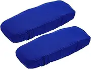 uxcell Chair Armrest Slipcovers Covers, 22 x 7mm Polyester Removable Seat Hand Rest Protector for Office Chairs Desk Chair(Dark Blue)