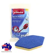 Vileda Bath Magic Cleaning System Refill Non-Scratch Scourer Bathroom