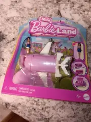 NIB Mini Barbie Land Airplane And Figure