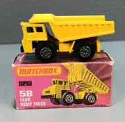Matchbox Superfast 58 Faun Dump Truck MIB