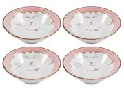 4 Pack Pink Maneki Neko Cat Sauce Dipping Bowl Made in Japan 4.75 inch 2480x4