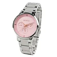 在飛比找momo購物網優惠-【MANGO】都會雅痞時尚腕錶(粉色/36mm)
