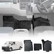 3D Front Floor Mats for Toyota HiAce Van 2019-2025 Heavy Duty All Weather Car Mat Floor Liner