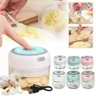 Electric Mini Garlic Press Chopper Meat Grinder Crusher Nut Vegetable Fruit Food