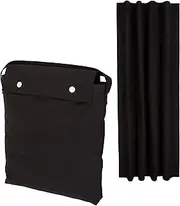 Amazon Basics Portable Window Blackout Curtain Shade with Suction Cups for Travel, Kids, and Baby Nursery - 1.27 x 1.98 M, Black - 1-Pack