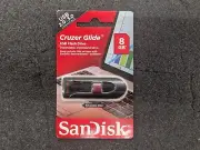 New, Sandisk, CRUZER GLIDE 8GB, USB 2.0 CRUZER GLIDE 8GB