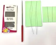 Diamond Bead Reamer Plus 8 Beading Needles - 4x Big Eye & 4x Gold Eye