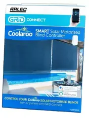 Arlec Coolaroo Solar Motorised Smart Blind Controller With Grid Connect