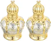 Tofficu 2pcs Glass Essential Oil Roller Bottles, 10ml Refillable Empty Roll On Bottles Containers for Catholic Christian Baptism Party Church Travel
