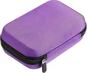 Hard Shell Essential Oil Carrying Case Holds 12 Bottles (Can Hold 5ml, 10ml, &10ml Rollers) Travel Size Essential Oils Bag Organizer (Purple)