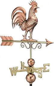 Good Directions 1975P Bantam Rooster Weathervane, Pure Copper