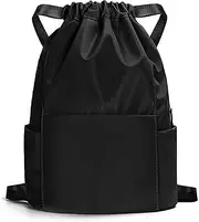 Drawstring Gym Backpack Bag for Men & Women, Sport Gym Sack Mini Travel Daypack