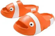 [FZETVN] Cute Kids Clown Fish Cloud Slides, Cartoon Funny Thick Sole Slippers for Kids Toddler Lightweight Non-Slip Beach Shoes for Indoor Outdoor Pool