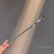 Geometry Hair Stick Silver - One Size