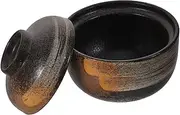 PAMINGONO Ceramic Soup Bowl with Lid Chinese Bowls Miso Soup Bowls Japanese Soup Bowls Pho Soup Bowls Ramen Bowl with Lid Noodle Bowl with Lid Ceramic Ramen Bowl Soup Serving Pot Korean Bowl