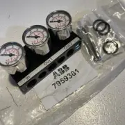 *NEW ABB 7959361 Gauge block-C Al NPT 1/4 dopp 0,6 MPa CU Pneumatic Air Pressure