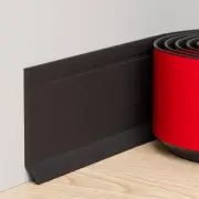 Flexible Baseboard Trim, 6 Inch(H) x 40 Feet(L) Peel and Stick Vinyl Baseboar...