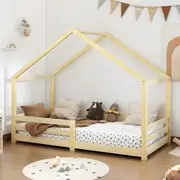 ALFORDSON Bed Frame Single Wooden House Nellie Base Platform (Oak)