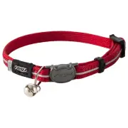 Rogz Alleycat Adjustable Safeloc Cat Collar Red 8mm