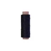 Black Leather Sewing Flat Wax Thread | 1mm | 164 ft / 50m