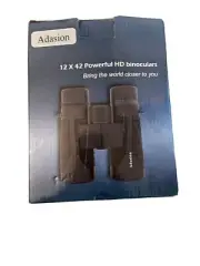 12x42 HD Binoculars for Adults with Universal Phone Adapter High Power
