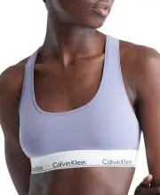 Calvin Klein Women's Modern Cotton Bralette (Splash Of Grape, Large)