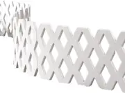 Collections Etc Lattice Fence Garden Border Set - 4 Pc, White