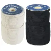 Macrame Cord 3mm x 50yds (150ft) 32 Ply Your Choice of Natural or Black