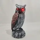Scare Birds Away Owl Decoy Resin Pest Control New Birds Away for Outdoor Patio