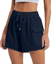 [FUNRKLI] Women's Summer Flared Shorts Lace Up Side Pockets Versatile Sweet Fresh Casual Shorts Refreshing Breath Three Pants