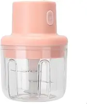 Electric Meat Grinder Food Chopper Mini Kitchen Shredder Pink USB Charging for Baby Meal Preparation
