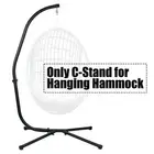 Aoodor 6.6 ft. Stainless Steel Hanging Chair Hammock Stand in Black