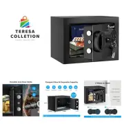 Safe Box with Electronic Keypad, Steel Security Lock Box with Key, 0.23 Cubic...