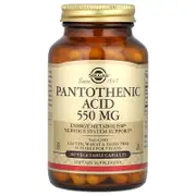 Solgar, Pantothenic Acid, 550 mg, 100 Vegetable Capsules