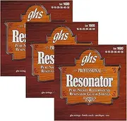 GHS Strings 1600 Resonator Acoustic Slide Guitar Strings, 3 Sets of 1600