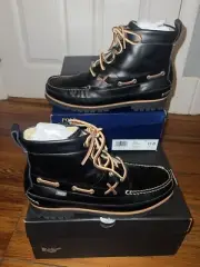 Polo Ralph Lauren Mens Ranger Mid Leather & Shearling Boots SZ 11 New In Box BLK
