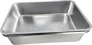 B Baosity Cat Litter Box for Indoor Cats Stainless Steel Large Sandbox Container Open Top Sturdy Kitten Potty Toilet Kitty Litter Pan