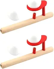 LUOZZY 2 Sets Floating Blow Pipe Balls Game Toys Blowing Pipe Whistles Balls Toys for Kids Classic Stress Reliever Balance Blowing Toys