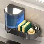 with Drain Tray Wall Mounted Soap Dispenser Large Capacity Hand Soap Jar Home