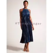 NWT Ted Baker Kassiah Pleated Halterneck Midi Dress Ted Size 2/US 6/ Medium